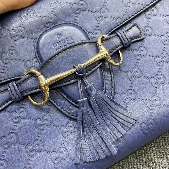 100% Authentic Gucci Emily Guccissima Medium Shoulder Bag - Picture 3 of 15